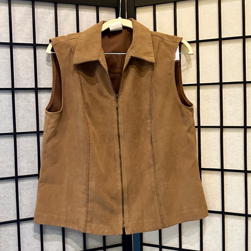 CLICK Faux suede brown vest